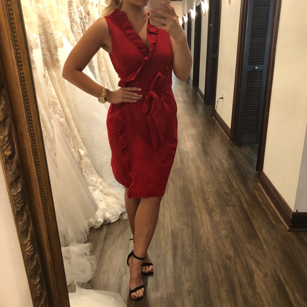 Diane Von Furstenberg Ruffle Wrap Dress